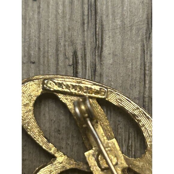 Vintage Gold-Tone Monogram Initial "B" Brooch Pin By Giovanni - Picture 3 of 4